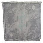 Costume National Gray Print Shawl Foulard Fringes Scarf - Maison Luxe