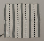 Dolce & Gabbana White Dotted Stripes Square Handkerchief Viscose Scarf - Maison Luxe