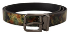Dolce & Gabbana Black Sparkling Leather Black Metal Buckle Belt - Maison Luxe