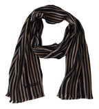 Missoni Multicolor Stripes Wool Knit Fringe Shawl Scarf - Maison Luxe