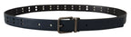 Dolce & Gabbana Blue Perforated Skinny Leather Metal Buckle Belt - Maison Luxe