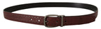 Dolce & Gabbana Brown Perforated Leather Metal Buckle Belt - Maison Luxe