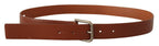 Dolce & Gabbana Brown Calf Leather Silver Tone Metal Buckle Belt - Maison Luxe