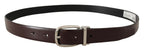 Dolce & Gabbana Solid Brown Leather Silver Metal Belt - Maison Luxe
