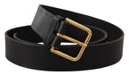 Dolce & Gabbana Brown Gold Metal Logo Buckle Calf Leather Belt - Maison Luxe