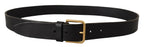 Dolce & Gabbana Brown Gold Metal Logo Buckle Calf Leather Belt - Maison Luxe
