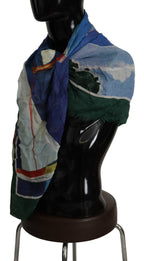 Dolce & Gabbana Multicolor Sorrento DG Shawl Fringe Scarf - Maison Luxe