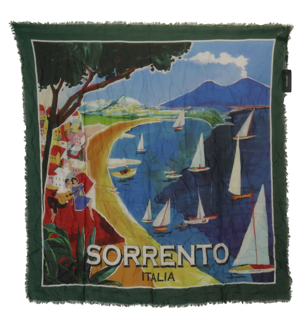 Dolce & Gabbana Multicolor Sorrento DG Shawl Fringe Scarf - Maison Luxe