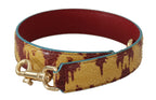 Dolce & Gabbana Yellow Red Leather Gold Tone Shoulder Strap