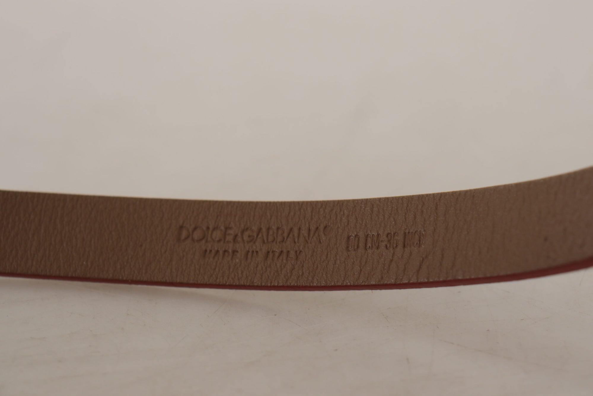 Dolce & Gabbana Brown Logo Engraved Metal Waist Buckle Belt - Maison Luxe