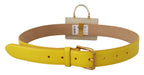 Dolce & Gabbana Yellow Leather Devotion Heart Micro Bag Headphones Belt - Maison Luxe