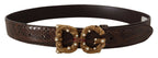 Dolce & Gabbana Brown Amore Animal Print Exotic Leather Logo Buckle Belt - Maison Luxe