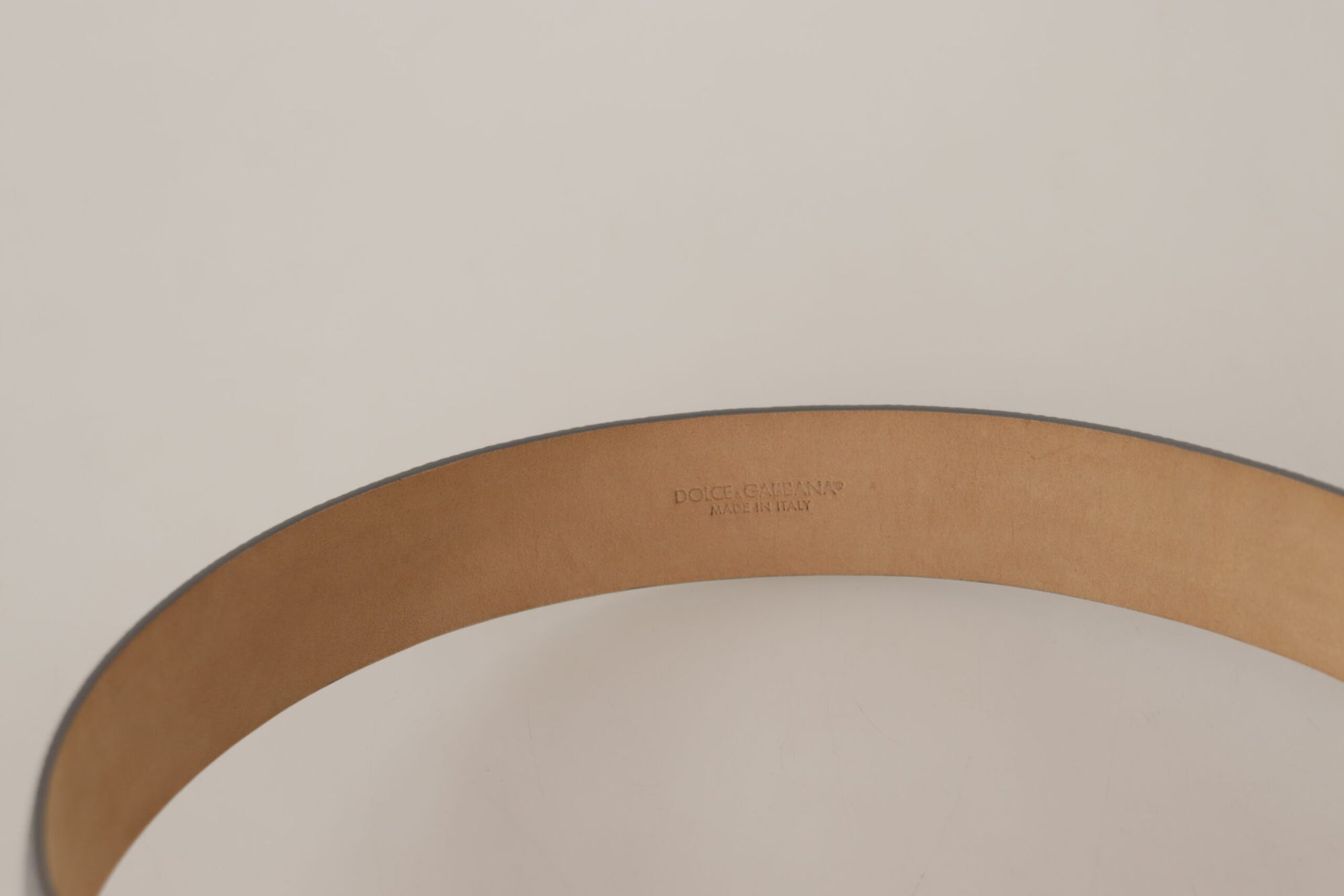 Dolce & Gabbana Metallic Silver Leather Metal Waist Buckle Belt - Maison Luxe