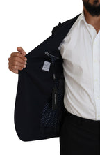 Dolce & Gabbana Blue Wool Formal Taormina Blazer