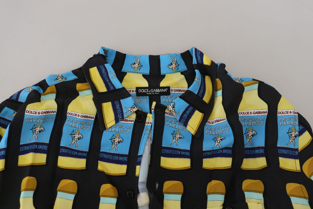 Dolce & Gabbana Multicolor Printed Viscose Casual Shirt