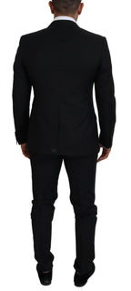 Dolce & Gabbana Black Single Breasted 2 Piece MARTINI Suit
