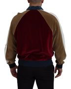 Dolce & Gabbana Multicolor Cotton Collared Pullover Sweater