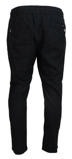 Dolce & Gabbana Grey Cotton Tapered Cotton Pants