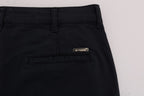 GF Ferre Blue Cotton Stretch Chinos Pants