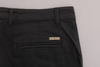 GF Ferre Gray Cotton Stretch Chinos Pants