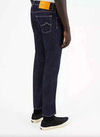 Jacob Cohen Blue Cotton Men Jeans with Straight Leg Cut