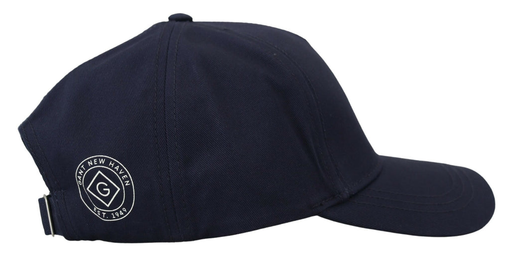 Gant Blue Cotton Logo Print Baseball Cap Casual Hat - Maison Luxe