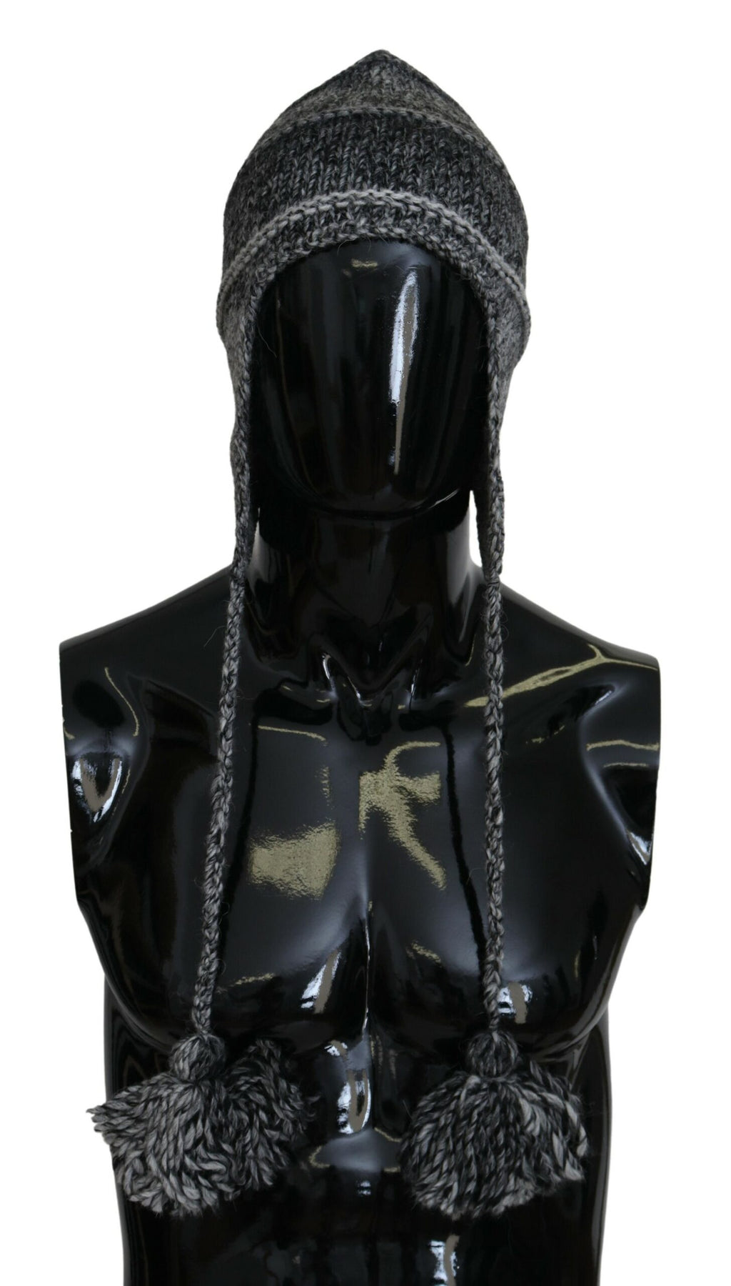 Dolce & Gabbana Gray Warm Fleece Ear Flaps Knit Beanie Hat - Maison Luxe