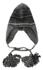 Dolce & Gabbana Gray Warm Fleece Ear Flaps Knit Beanie Hat - Maison Luxe
