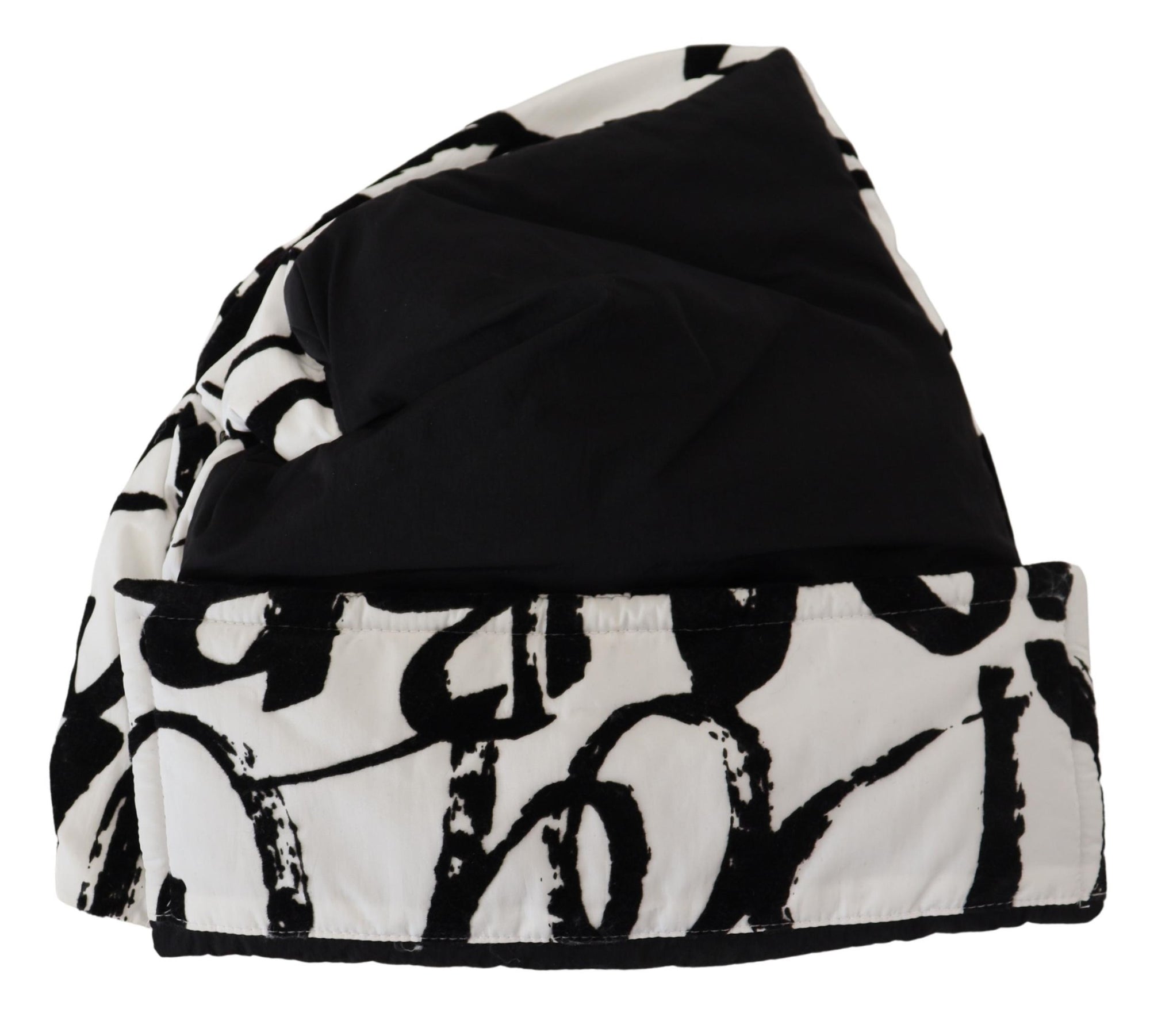 Dolce & Gabbana White Printed Nylon Women Winter Beanie Cap Hat - Maison Luxe