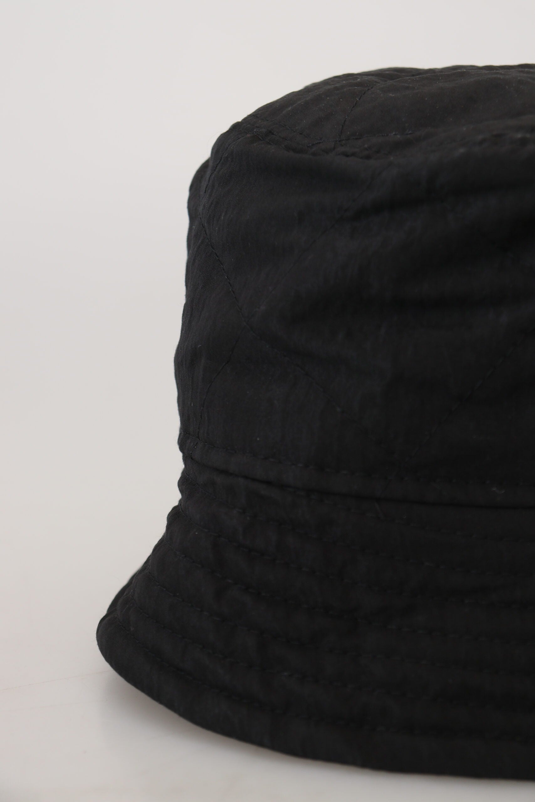 Dolce & Gabbana Black Nylon Women Bucket Cap Hat - Maison Luxe