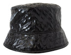 Dolce & Gabbana Black Quilted Faux Leather Women Bucket Cap Hat - Maison Luxe