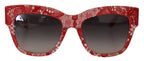 Dolce & Gabbana Red DG4231F Lace Acetate Rectangle Shades Sunglasses