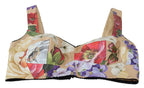 Dolce & Gabbana Multicolor Floral Cropped Bustier Corset Top