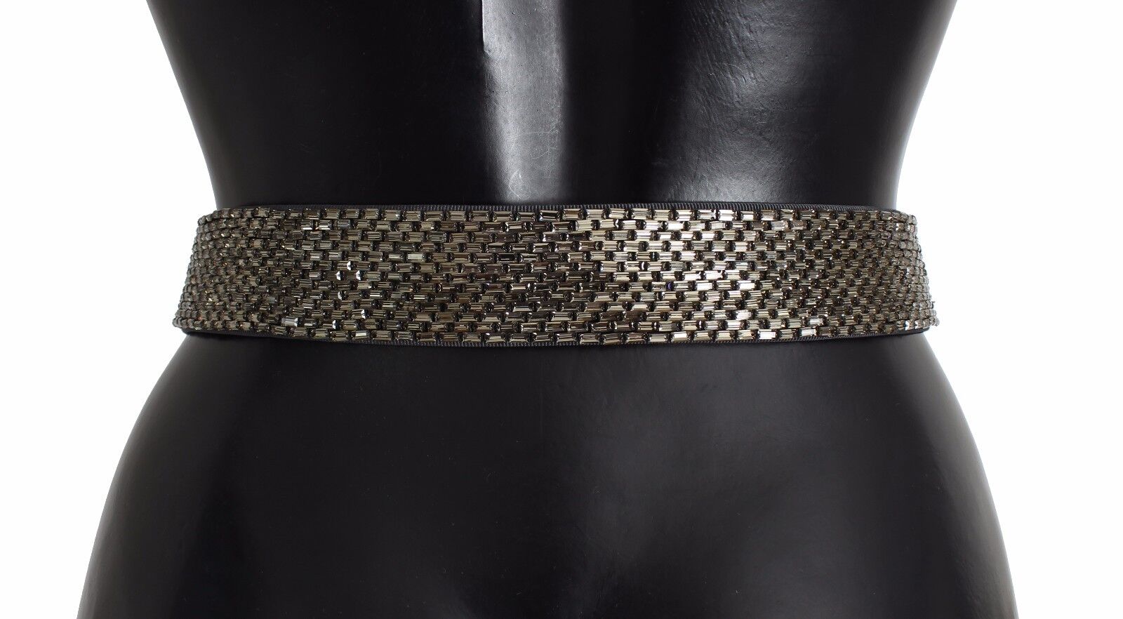 Dolce & Gabbana Multicolor Wide Crystal Buckle Sequined Belt - Maison Luxe