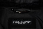 Dolce & Gabbana Black Lamb Leather Collared Men Coat Jacket