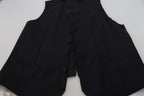 Dolce & Gabbana Black Virgin Wool Waistcoat Formal Vest