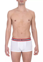 Bikkembergs White Cotton Men's Trunk Twin Pack