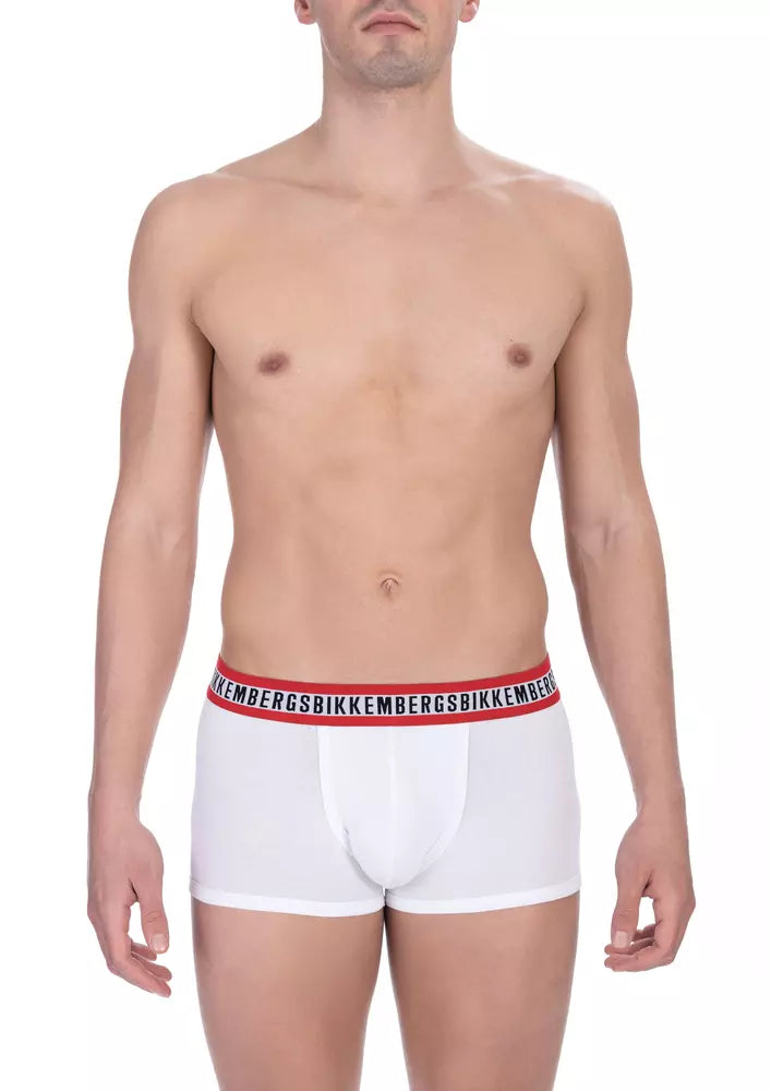 Bikkembergs White Cotton Men Underwear Twin Pack