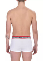 Bikkembergs White Cotton Men's Trunk Twin Pack