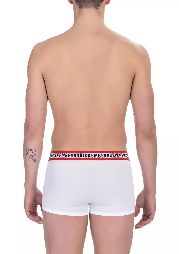 Bikkembergs White Cotton Men Underwear Twin Pack