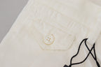 Dolce & Gabbana White Cotton Skinny Chino Pants