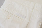Dolce & Gabbana White Cotton Skinny Chino Pants