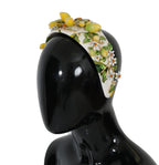 Dolce & Gabbana Yellow Lemons Sicily Crystal Diadem Tiara Headband - Maison Luxe