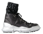 Dolce & Gabbana Black Nylon Galileo High Top Sneakers Shoes