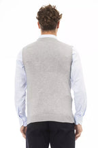 Alpha Studio Gray Viscose Men Jacket