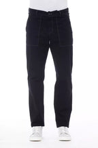 Alpha Studio Blue Cotton Men's Pant