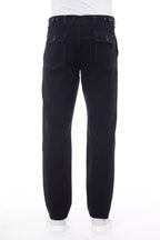 Alpha Studio Blue Cotton Men's Pant