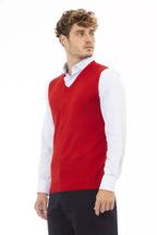 Alpha Studio Red Viscose Men's Jacket