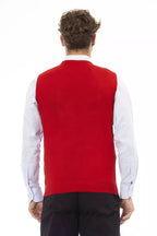 Alpha Studio Red Viscose Men's Jacket