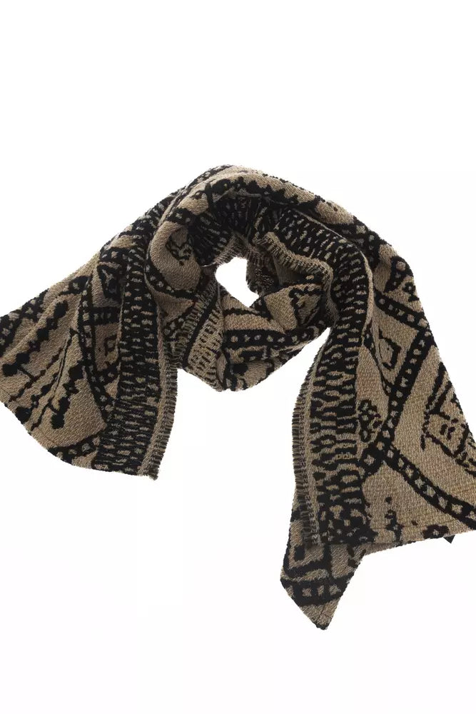 Alpha Studio Brown Wool Women Scarf - Maison Luxe